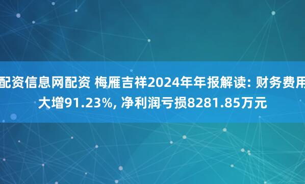 配资信息网配资 梅雁吉祥2024年年报解读: 财务费用大增91.23%, 净利润亏损8281.85万元